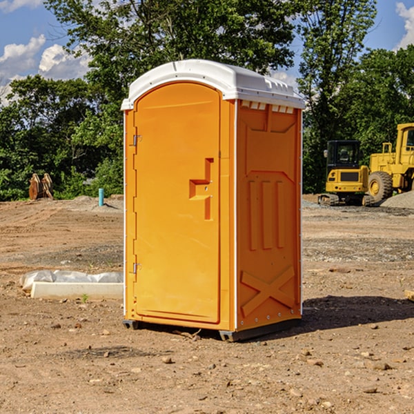 how often are the porta potties cleaned and serviced during a rental period in Harbor Oregon